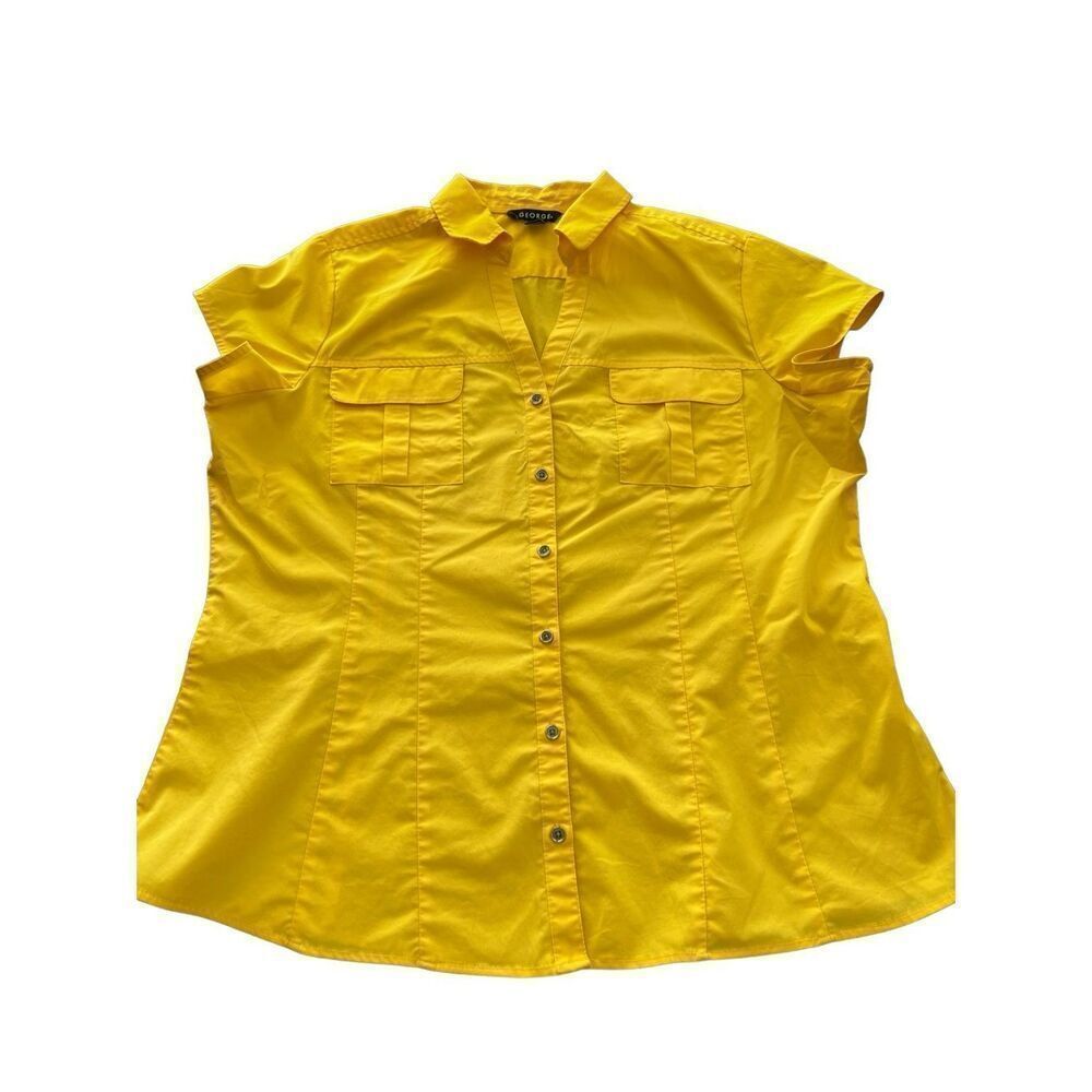 George Studio Yellow  Blouse size 16-18